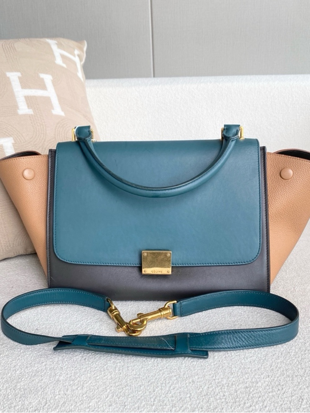 Celine | Trapeze Colorblock Leather | Very Good Condition